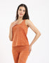 Sleeveless jersey tank top